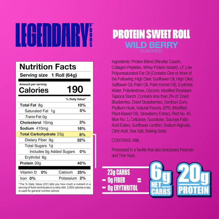 Legendary Foods: Protein Sweet Rolls