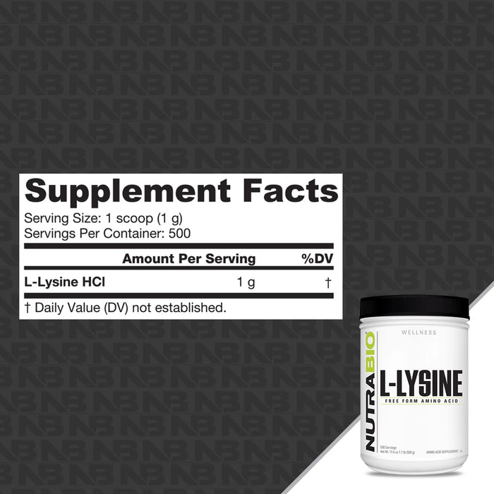 Nutrabio: L-Lysine Powder (500g)