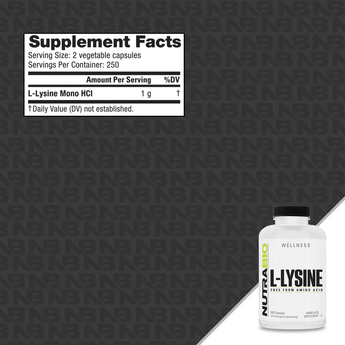 Nutrabio: L-Lysine Caps (500mg)