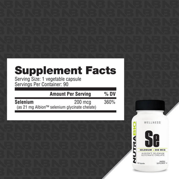 Nutrabio: Selenium Chelate (200mcg)