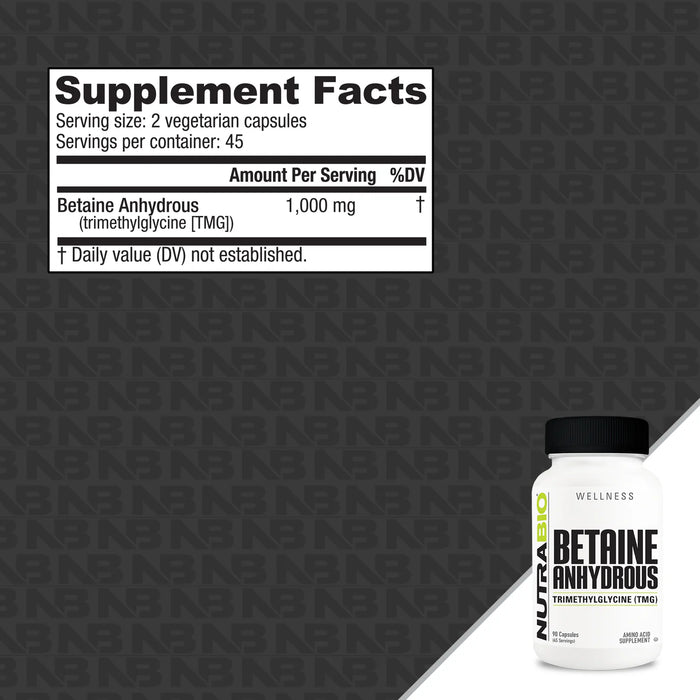 Nutrabio: TMG (Betaine Anhydrous) (500mg)