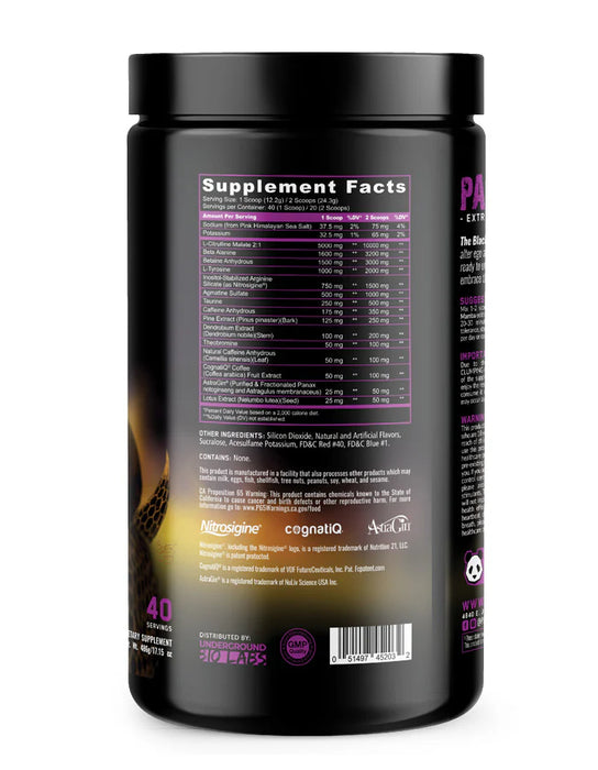 Panda Supplements: LIMITED EDITION PANDAMIC Pre-Workout (Black Mamba Edition)