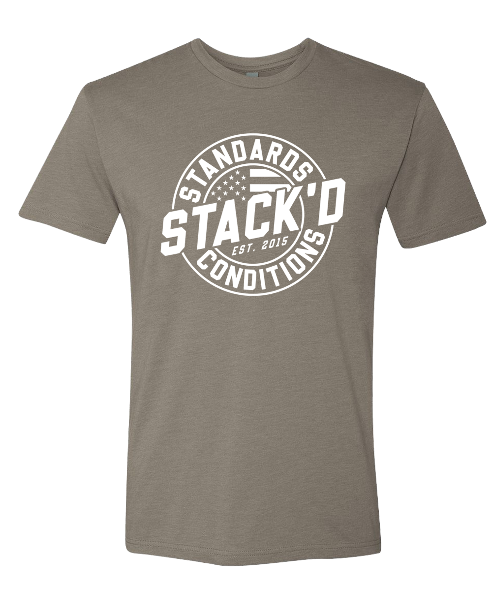 Stack D Logo STACK'd Apparel: Standards Over Conditions Circle Logo-Warm Grey