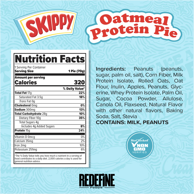 Redefine Foods: Oatmeal Protein Pie Skippy Chocolate
