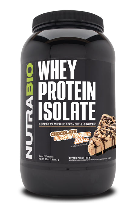 NutraBio: Whey Protein Isolate 2lbs