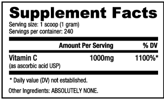 NutraBio: Vitamin C Powder (240 grams)