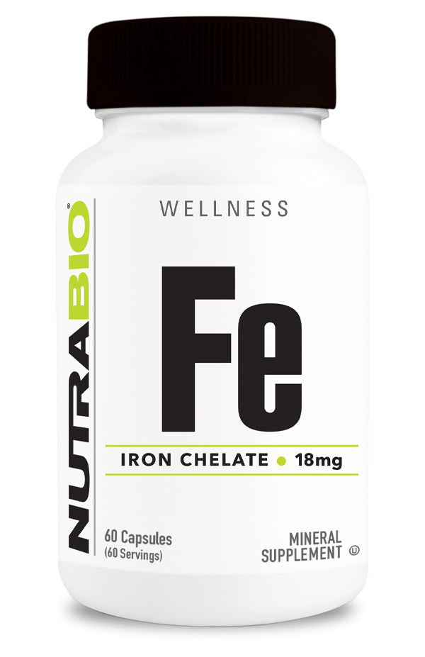 NutraBio: Fe Iron Chelate (18mg)