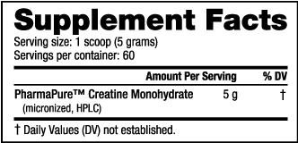 NutraBio: Creatine Monohydrate 300g