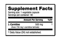 NutraBio: L-Carnitine (500mg)