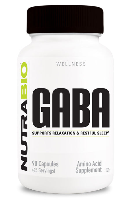 NutraBio: GABA (500mg) - 90 capsules