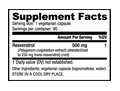 NutraBio: Resveratrol (500mg)