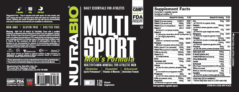 NutraBio: MultiSport for Men