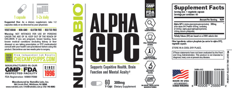 NutraBio: Alpha GPC