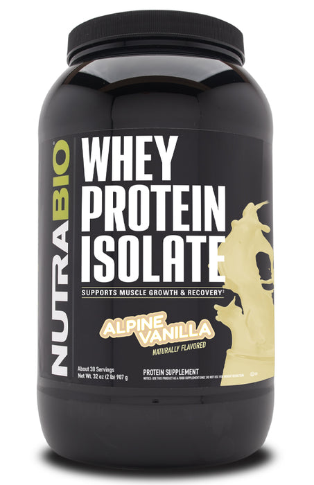 NutraBio: Whey Protein Isolate 2lbs