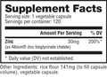 NutraBio: Chelated Zinc (30mg)