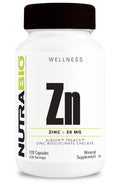 NutraBio: Chelated Zinc (30mg)