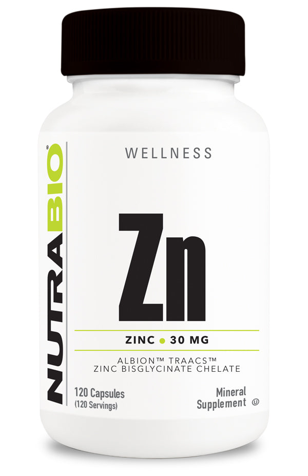 NutraBio: Chelated Zinc (30mg)