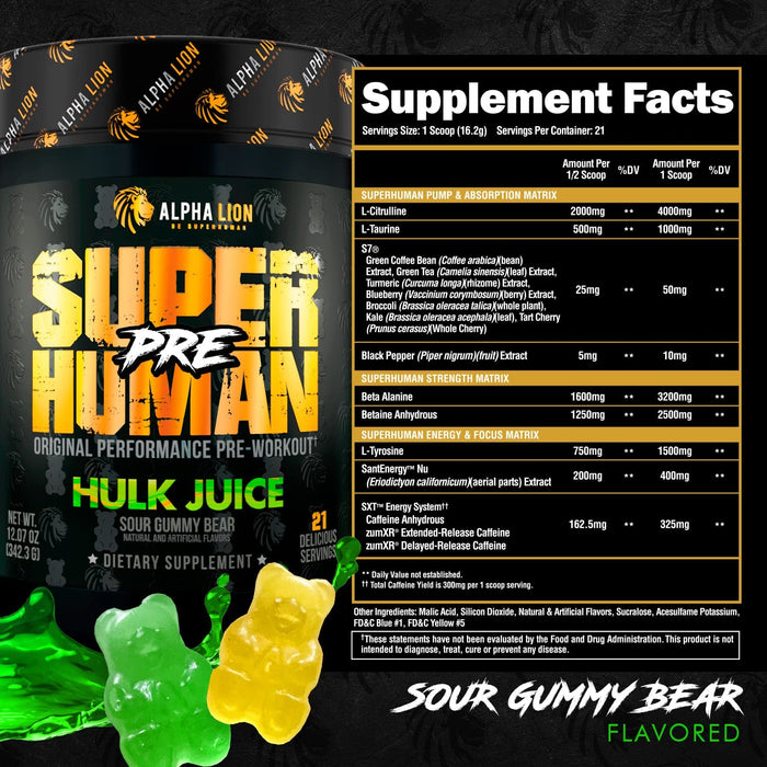 ALPHA LION SUPER HUMAN PRE-WORKOUT 21 SERVINGS – Whey Protein Supplements,  & Gym Equipments