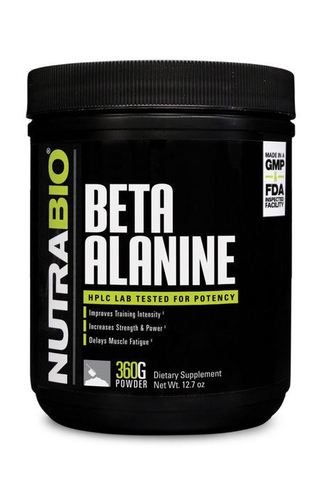 NutraBio: Beta Alanine Powder - 360 grams